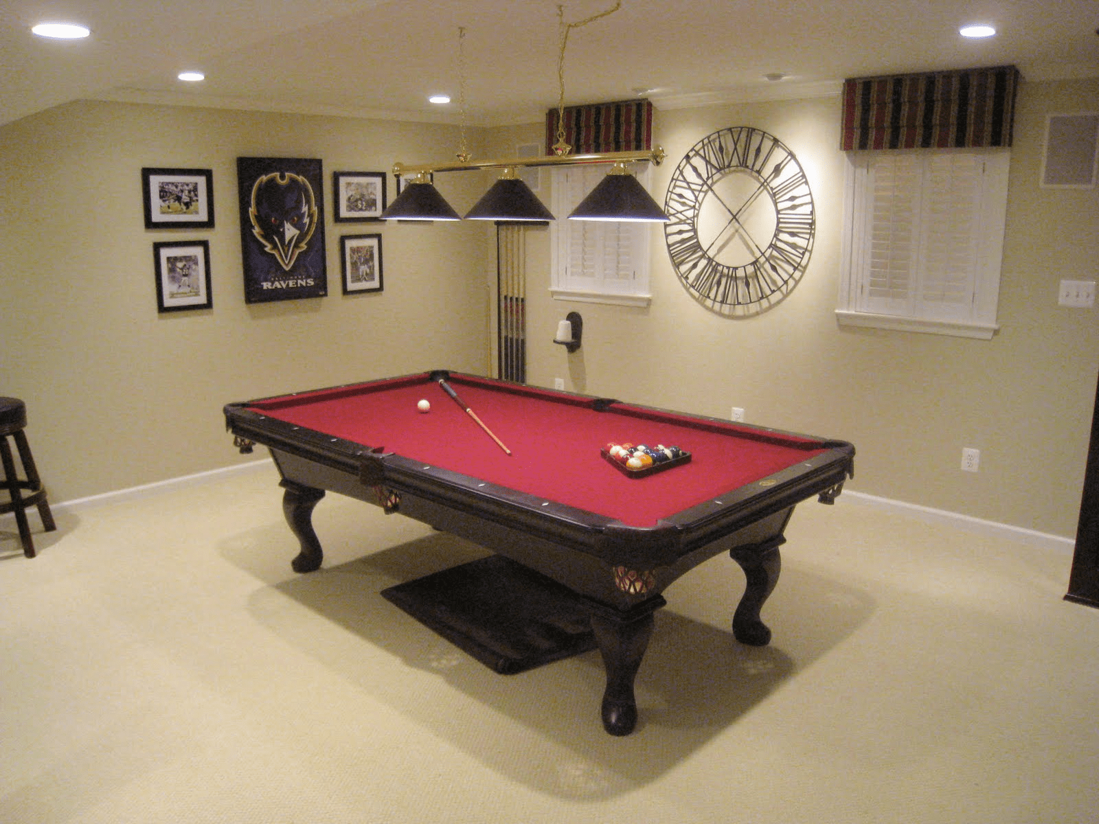 Basement sports decor