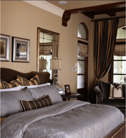 Dark brown master bedroom paint color romantic