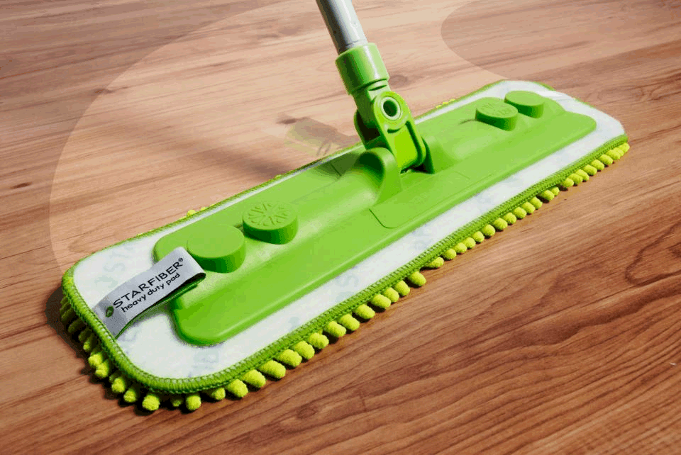 Mop with microfiber cloth