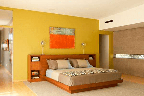 Red orange and yellow bedroom ideas