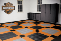 Love it. Garage floor design pictures harley davidson motor cyles