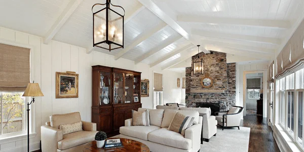 Decorate large wall vaulted ceiling