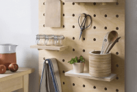 How to Decorate A Bare Kitchen Wall with peg board How to Decorate A Bare Kitchen Wall with peg board
