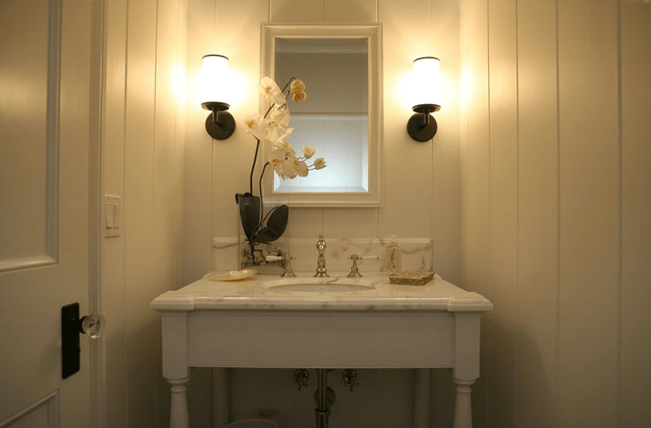 How to decorate a small powder bathroom