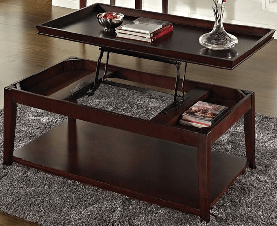 Make it functional with coffee table with pop up tray decoration ideas