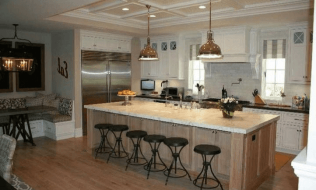 Contemporary Kitchen Island with Seating for 6
