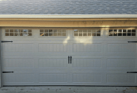 Garage door panel with windows Garage door panel with windows