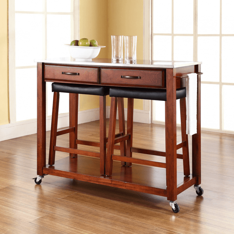Kitchen Island Cart with Stools