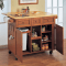 Kitchen Island Cart with Trash Bin