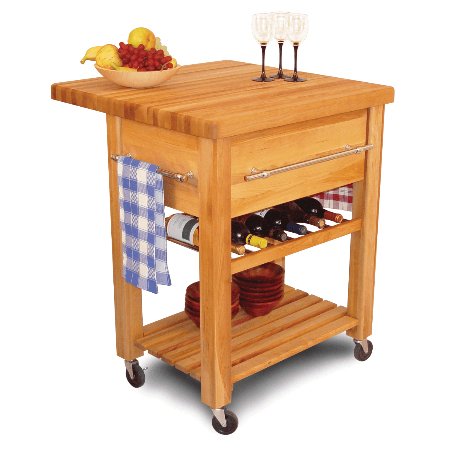 Kitchen Island with Wine Storage