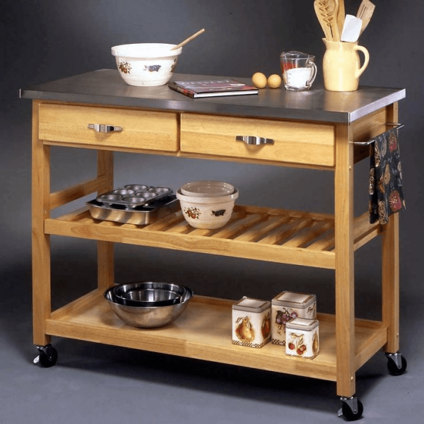 Home Styles Stainless Steel Kitchen Island Cart