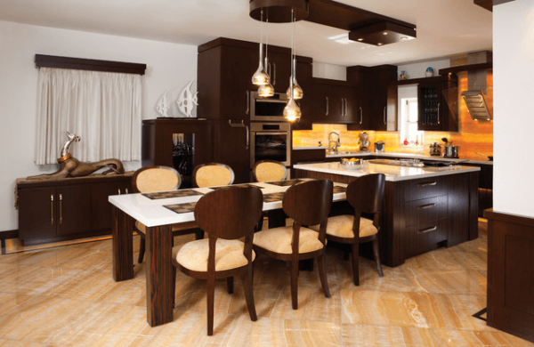 Kitchen island with pull out dining table | EasyHomeTips.org