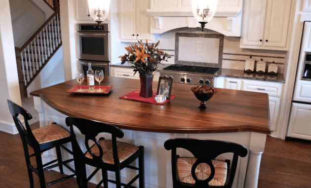 Kitchen island with wood countertop Kitchen island with wood countertop