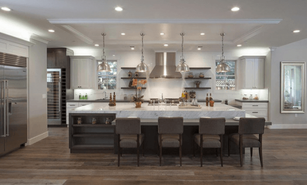 Large Kitchen Island with Seating for 4