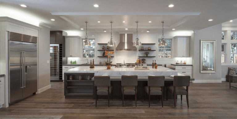 How to Design Large Kitchen Island with Seating for 4 - EasyHomeTips.org