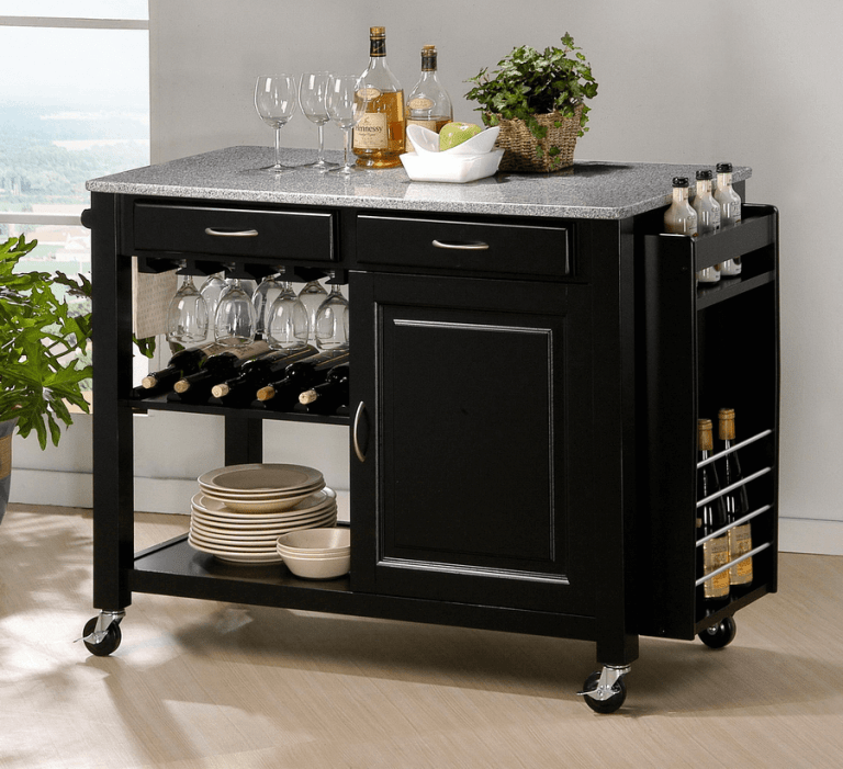Kitchen Island with Wine Storage
