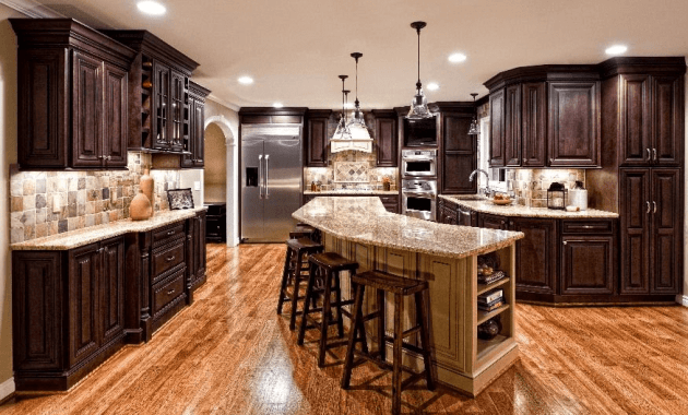 Traditional Kitchen Island Breakfast Bar granite counter top and wooden cabinet Traditional Kitchen Island Breakfast Bar granite counter top and wooden cabinet