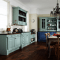 Blue paint kitchen cabinet glaze colors rustic design