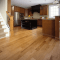 Kitchen wood floor varnishing for make good design appearance