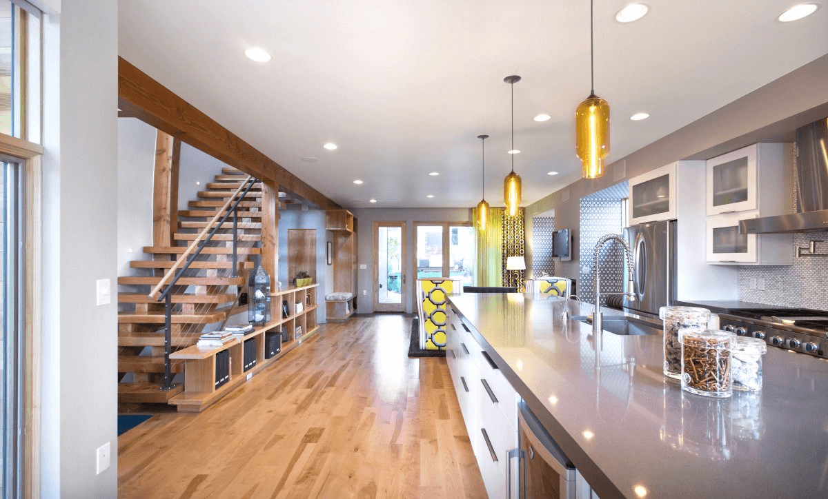 Long Kitchen island pendant lights modern design ideas