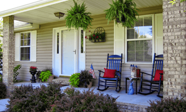 Patio decoration with rocking chairs Patio decoration with rocking chairs