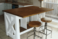Rustic Kitchen Island on Wheels
