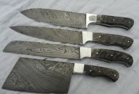 Damascus Kitchen Knife Set Damascus Kitchen Knife Set
