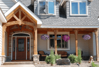 Front Porch Columns using Wooden Material Front Porch Columns using Wooden Material