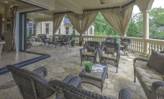 Natural Stone porch flooring idea