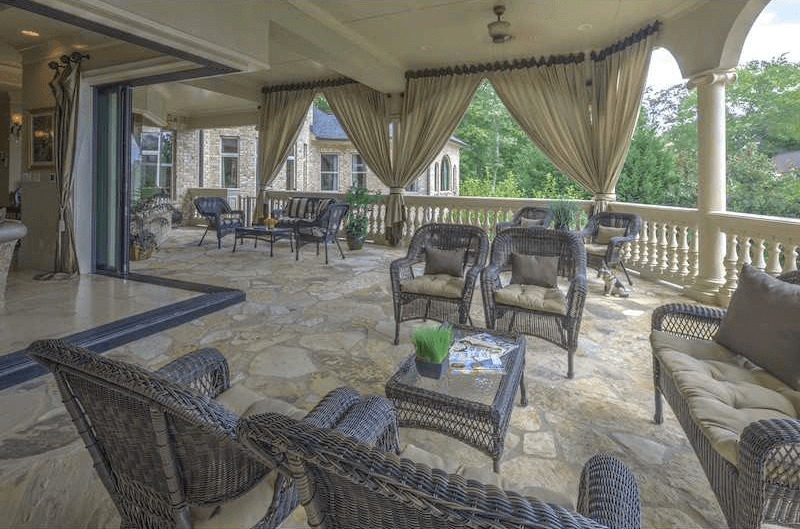 Natural Stone porch flooring idea