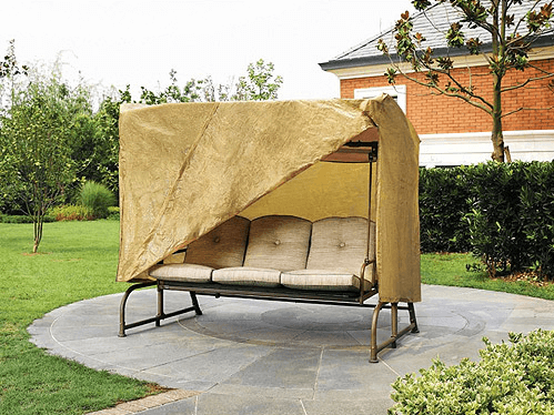 Outdoor porch swing cover replacement