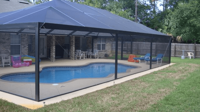 Pool patio screen enclosures