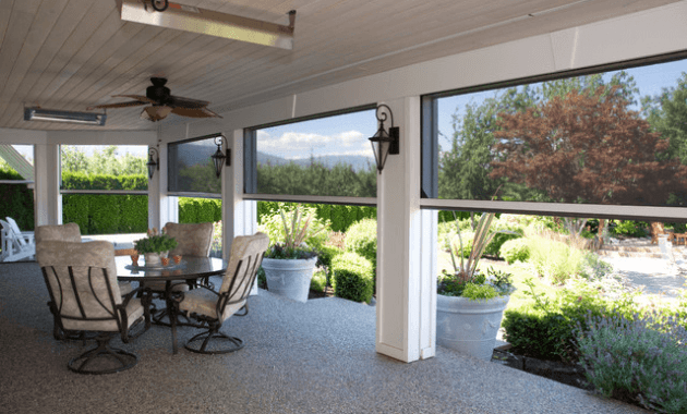 Retractable screens porch under deck