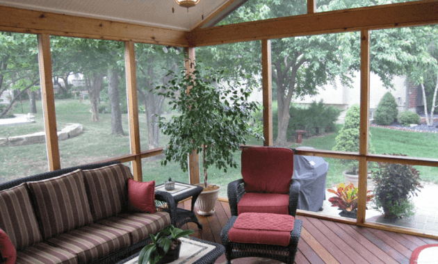 Screened In Porch Flooring wooden