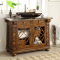 Antique bathroom vanity with vessel sink