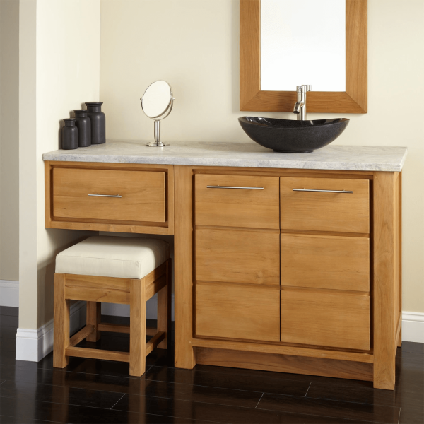 Different Types of Bathroom Vanity With Makeup Area Ideas