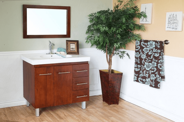 Bathroom Vanity with Sink on the Right Side