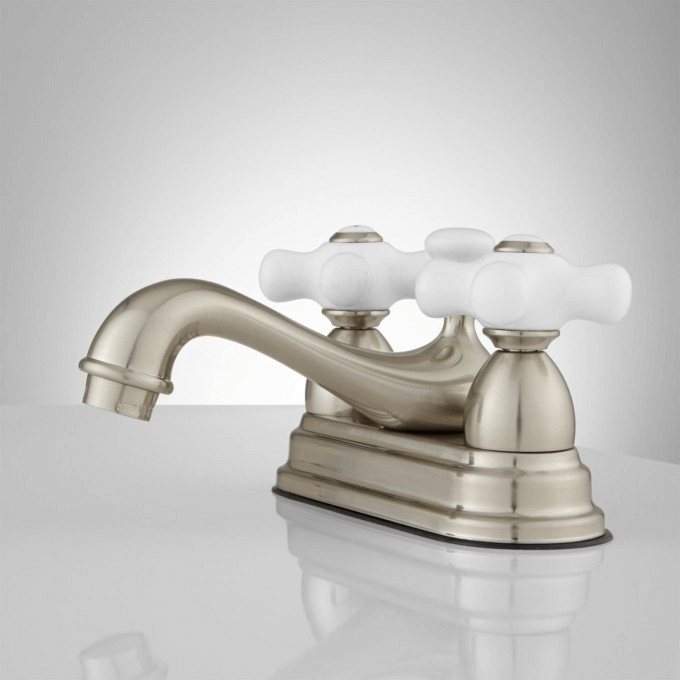 Bathroom faucets porcelain knobs