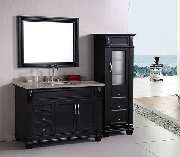 Bathroom vanity linen cabinet