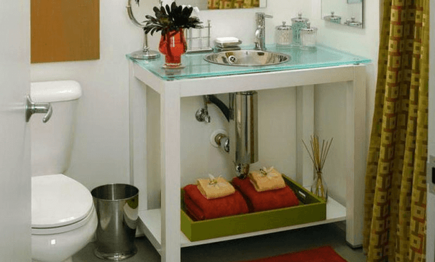 Bathroom vanity tray sets