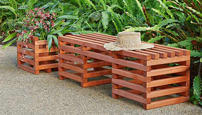 Crib Style Outdoor Bench