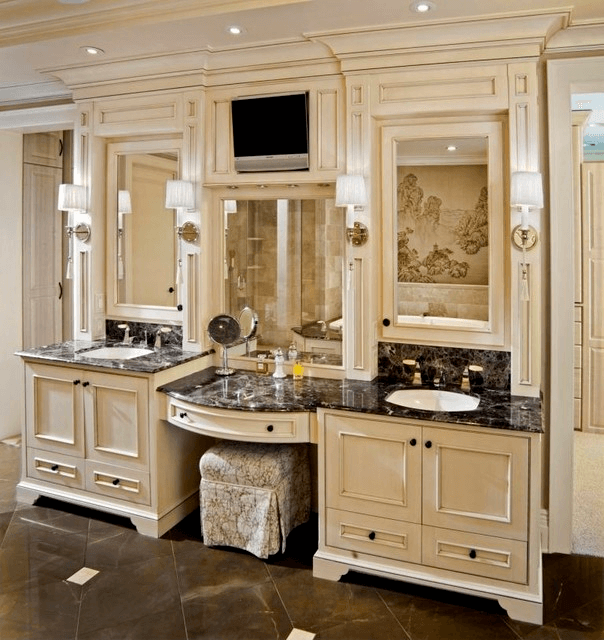 Different Types of Bathroom Vanity With Makeup Area Ideas ...