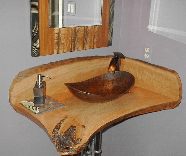 Eclectic vintage antique bathroom vanity sink