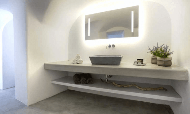 Open space bathroom vanity