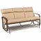 Outdoor Glider Cushions Brown Metal