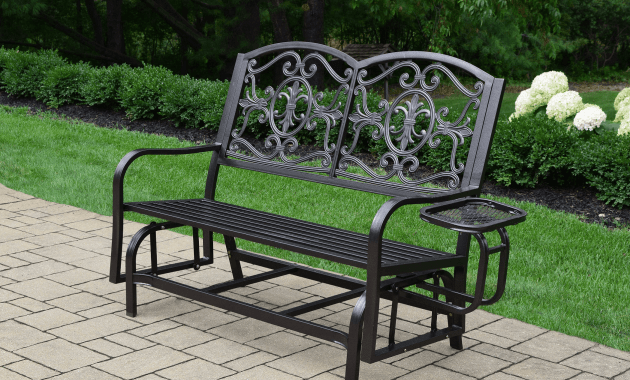 Outdoor metal glider loveseat Outdoor metal glider loveseat