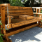Porch Glider Swings Natural Wooden Brown