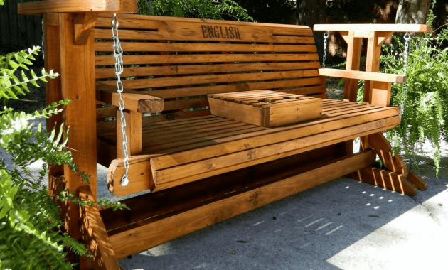 Porch Glider Swings Natural Wooden Brown Porch Glider Swings Natural Wooden Brown