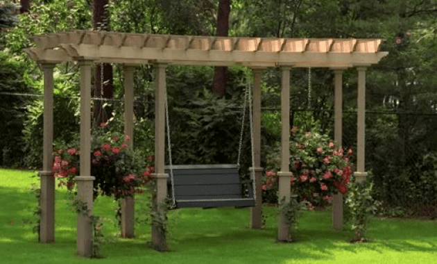 Porch or outdoor garden Fancy swing with with Trellis for Flowers