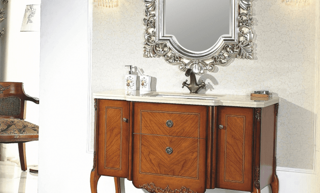 Transitional bathroom vanity
